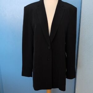 Talbot's Classic Longline Black Women's Blazer Size 14 Fully Lined